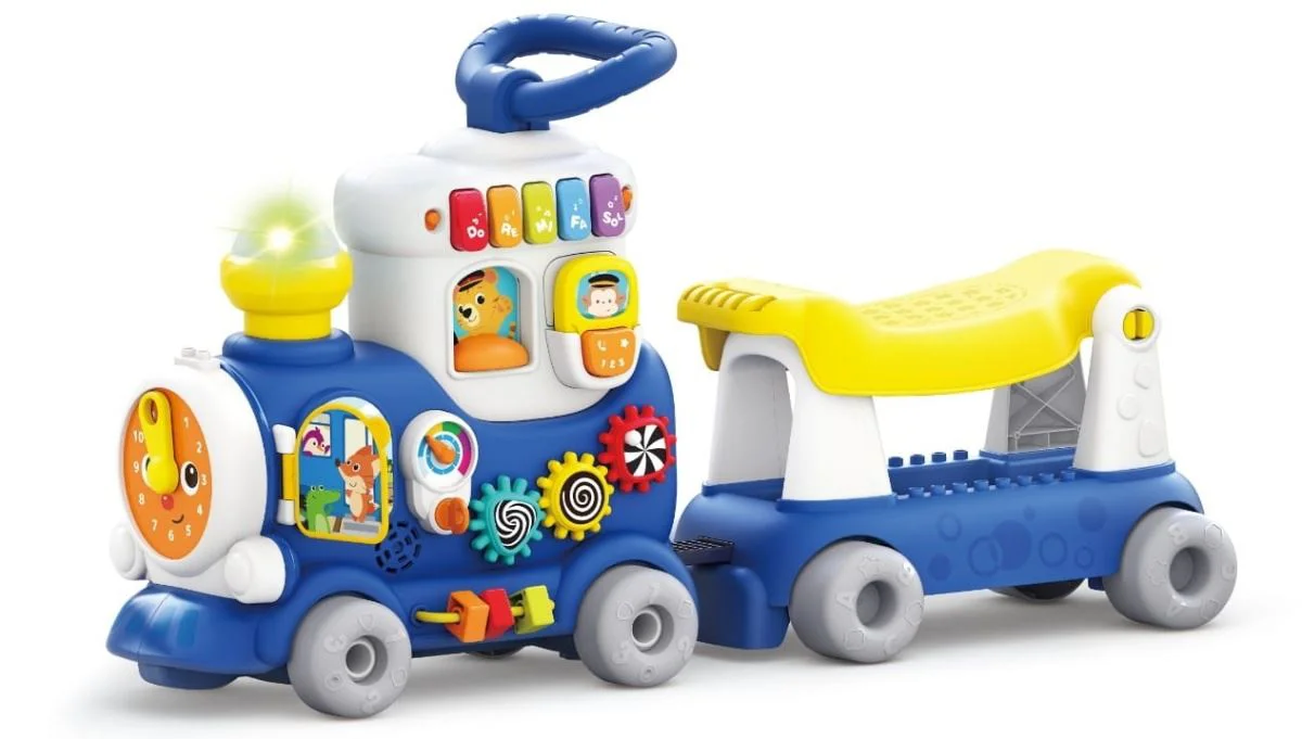 image for Интерактивный поезд-каталка 4 в 1 Hola Toys Синий foto