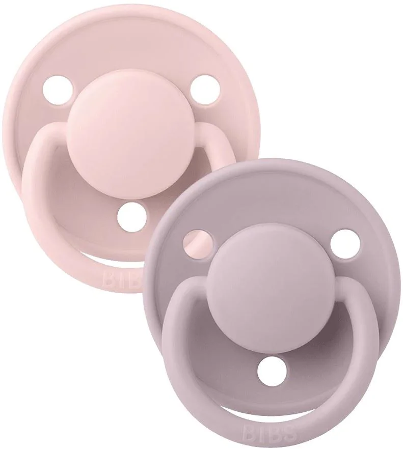 image for Set 2 suzete rotunde din silicon BIBS De Lux Blossom/Dusky Lilac marime universala foto
