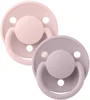 Set 2 suzete rotunde din silicon BIBS De Lux Blossom/Dusky Lilac marime universala foto