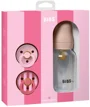 Set cadou biberon + 2 suzete rotunde din latex BIBS Baby Sprinkle Blush foto