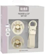 Set cadou 2 suzete rotunde din latex (0-6 luni ) + lantisor clip Loop Colour BIBS Ivory foto