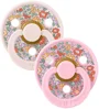Set 2 suzete rotunde din latex BIBS LIBERTY Colour - Oscar Meadow/Petal Mix (0-6 luni) foto