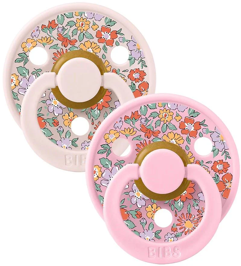 image for Set 2 suzete rotunde din latex BIBS LIBERTY Colour - Oscar Meadow/Petal Mix (6-18 luni) foto