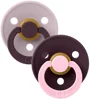 Set 2 suzete rotunde din latex BIBS Studio Colour Dusky Lilac Plum mix (0-6 luni) foto