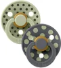 Set 2 suzete rotunde din latex BIBS Studio Colour Polka dot Sage/Iron (0-6 luni) foto