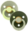 Set 2 suzete rotunde din latex BIBS Studio Colour Sage Hunter Green mix (6-18 luni) foto