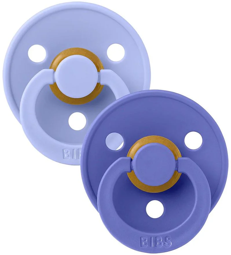 Set 2 suzete rotunde din latex BIBS Colour Hush/Grape (0-6 luni) foto