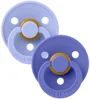 Set 2 suzete rotunde din latex BIBS Colour Hush/Grape (0-6 luni) foto