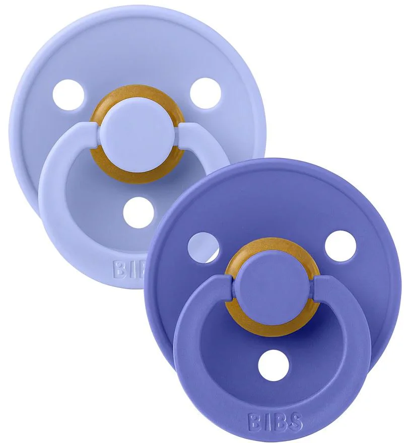 Set 2 suzete rotunde din latex BIBS Colour Hush/Grape (6-18 luni) foto