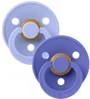 Set 2 suzete rotunde din latex BIBS Colour Hush/Grape (6-18 luni) foto