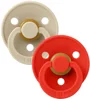 Set 2 suzete rotunde din latex BIBS Colour Vanilla/Candy Apple (0-6 luni) foto