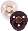 Set 2 suzete rotunde din latex BIBS Colour Petal/Plum (6-18 luni) foto