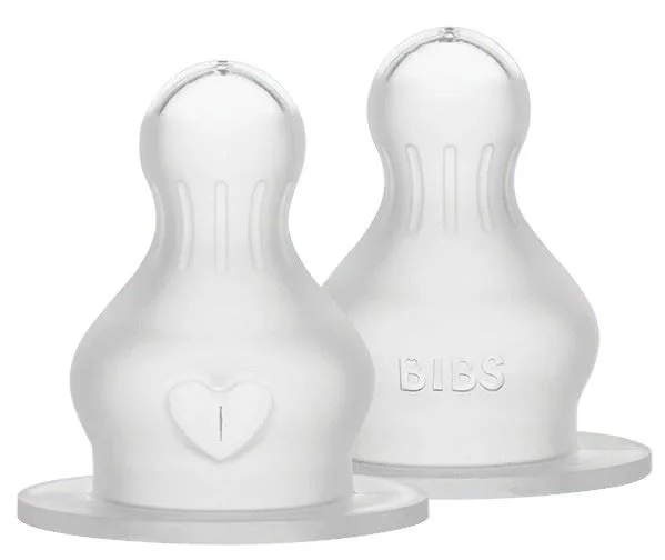 image for Набор из 2 силиконовых сосок для бутылочки BIBS с густым потоком foto