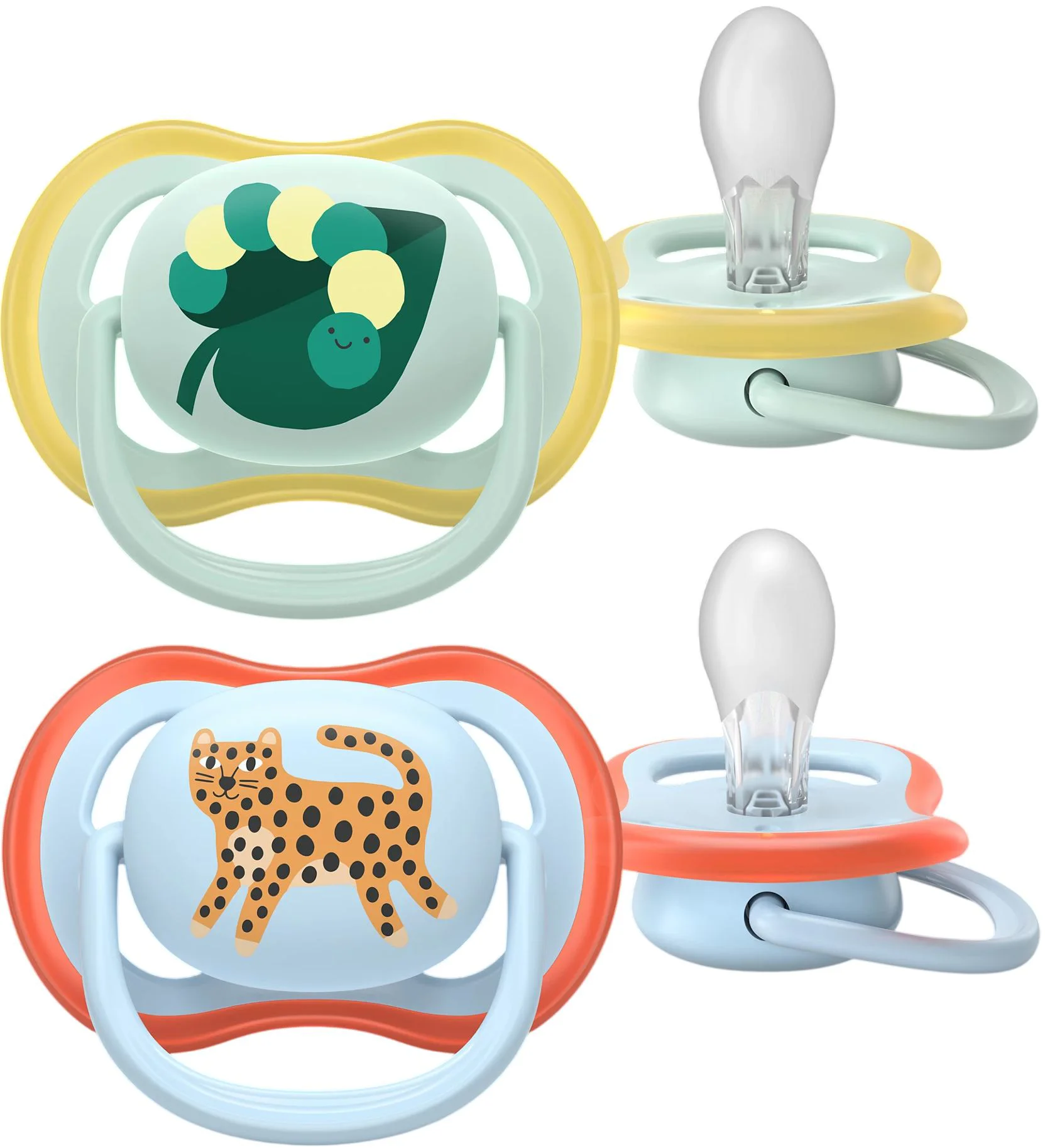image for Силиконовые пустышки Philips Avent Ultra Air Happy Тигр/Лист (0-6 мес.), 2 шт. foto