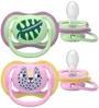 Suzete din silicon Philips Avent Ultra Air Happy Pisica/Frunza (6-18 luni), 2 buc. foto