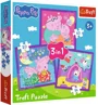 Puzzle Trefl 3 in 1 Obiceiurile Purcelusei Peppa foto