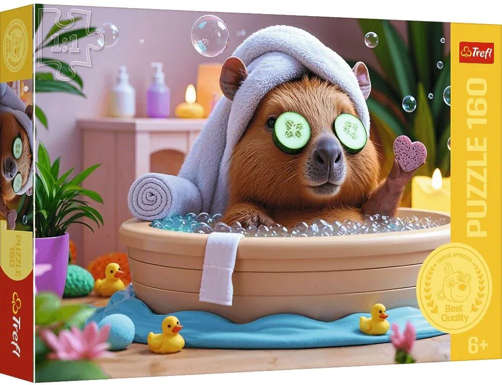 image for Puzzle Trefl Capybara in SPA, 160 el. foto