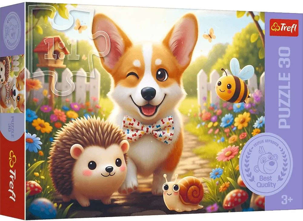 Puzzle Trefl O zi cu Corgi, 30 el. foto