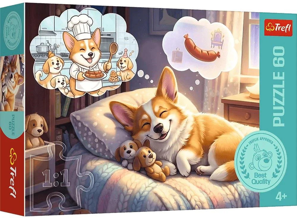 Puzzle Trefl Corgi visator, 60 el. foto