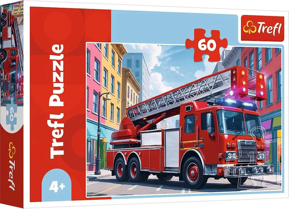 image for Puzzle Trefl Masina de pompieri, 60 el. foto