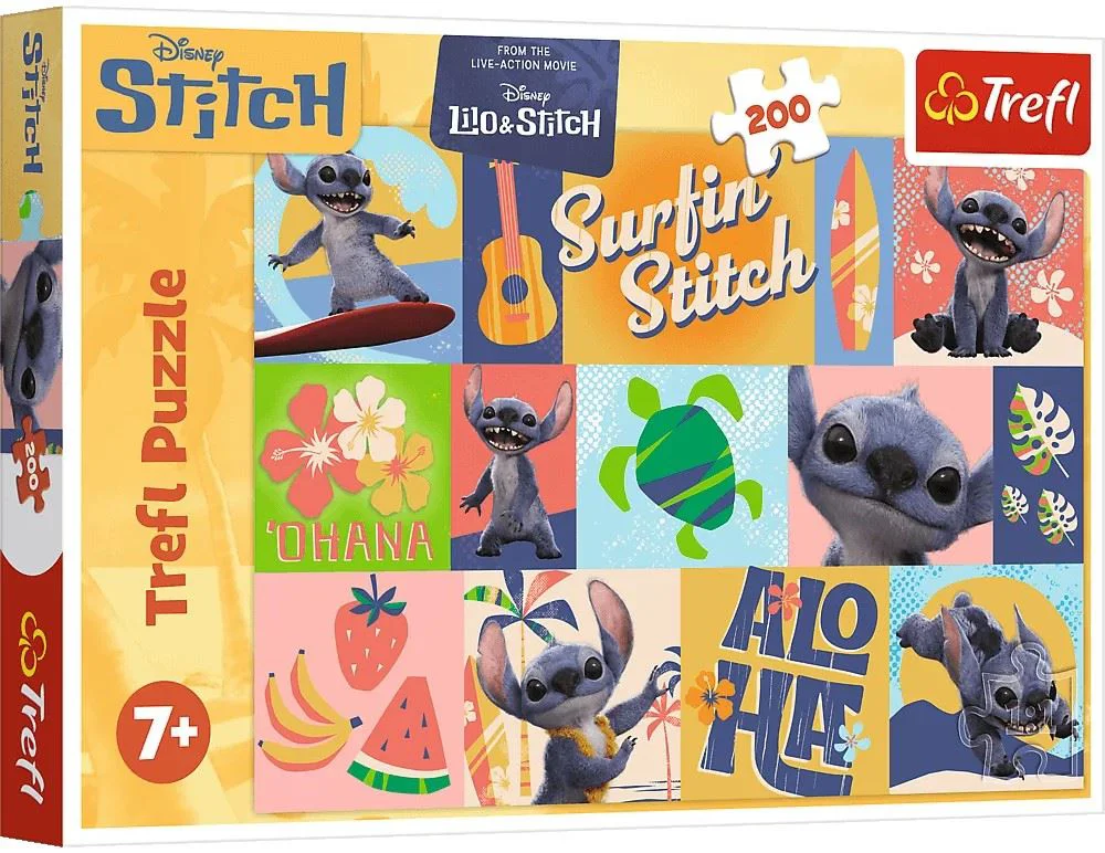 Puzzle Trefl Aventuri hawaiene / Disney Stitch The Movie, 200 el. foto