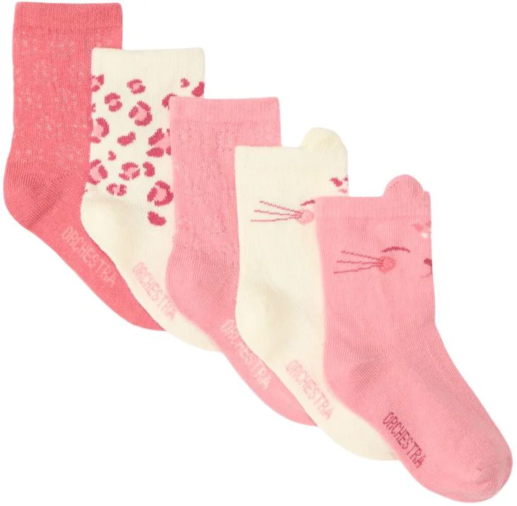 image for Orchestra Set 5 perechi sosete Pink Cat foto