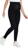 Послеродовые леггинсы из микрофибры с высокой талией Premaman Черные, 40/42 foto