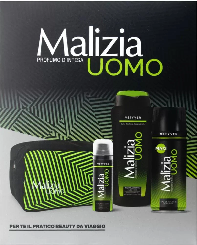 image for Set pentru barbati Malizia (Gel de dus-sampon 250 ml+Deodorant Spray Maxi 175 ml+Spuma de ras 50 ml) foto