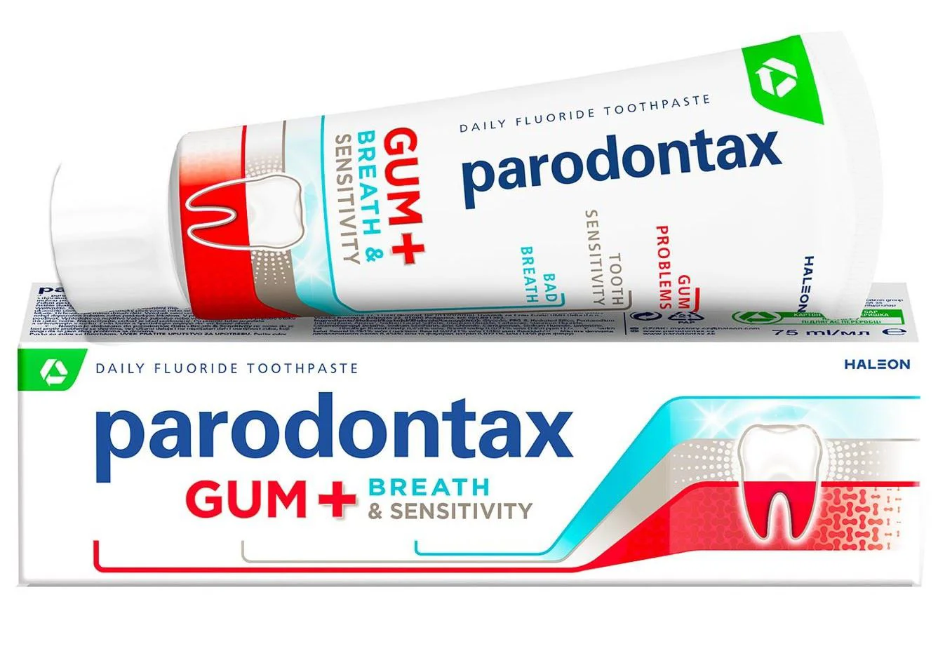 image for Pasta de dinti Parodontax Gum Breath Sensitivity, 75 ml foto