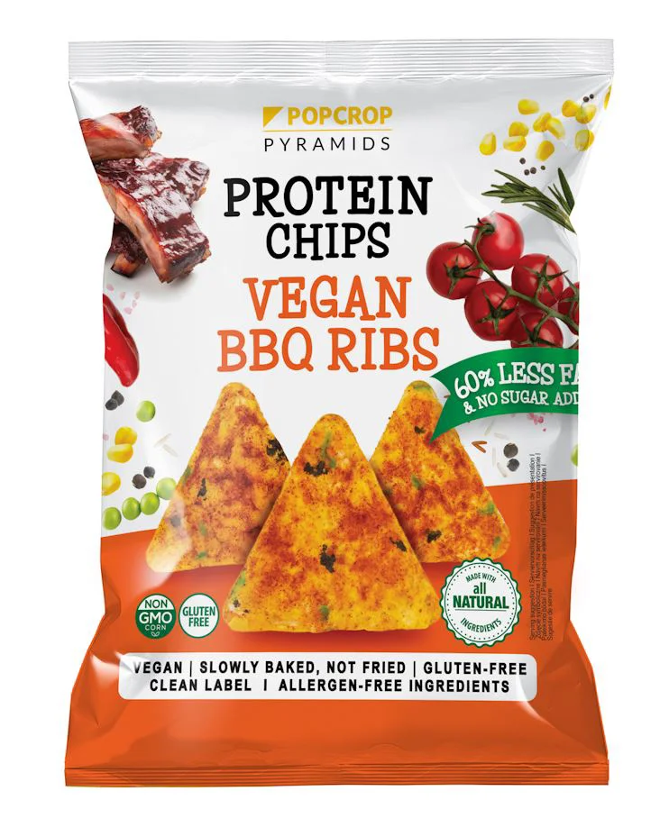 image for Chipsuri cu proteina Vegan Popcrop Barbecue Ribs, 60 g foto