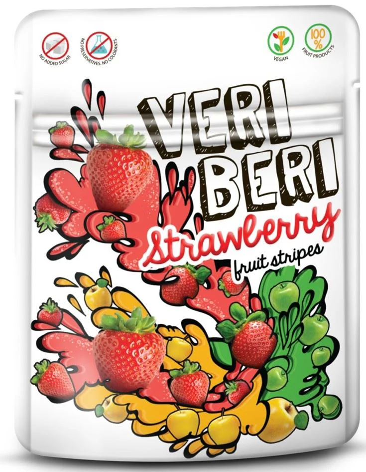 image for Фруктовые жевательные полоски Veri Beri с клубникой, 50 г foto