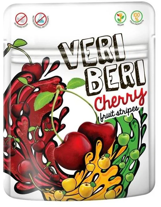 image for Фруктовые жевательные полоски Veri Beri с черешней, 50 г foto