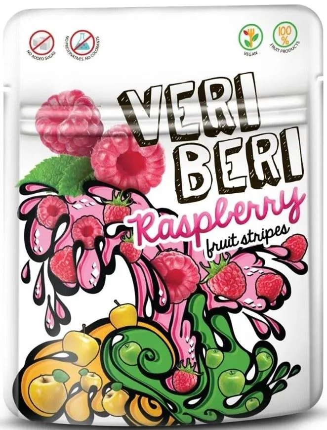 image for Фруктовые жевательные полоски Veri Beri с малиной, 50 г foto