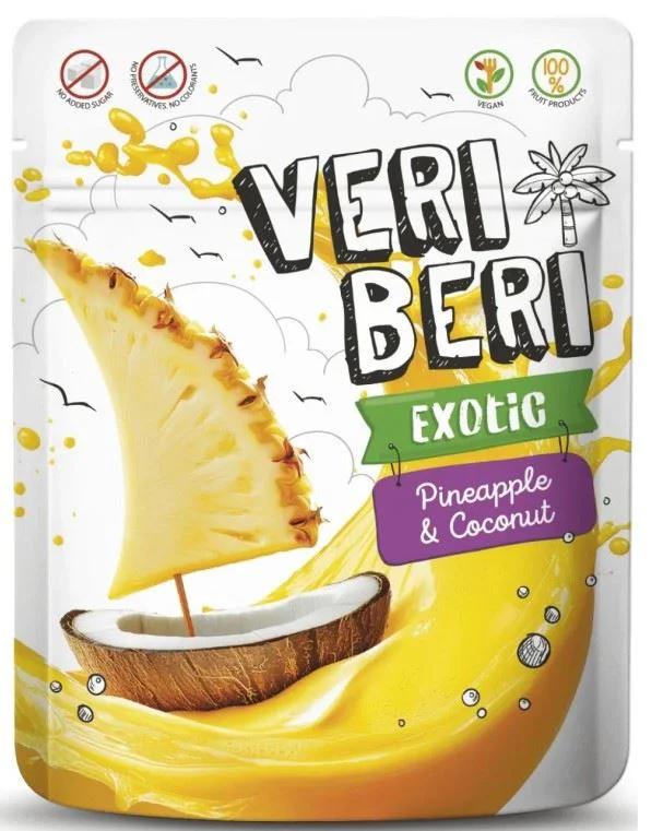image for Фруктовые жевательные полоски Veri Beri Exotic с ананасом и кокосом, 50 г foto