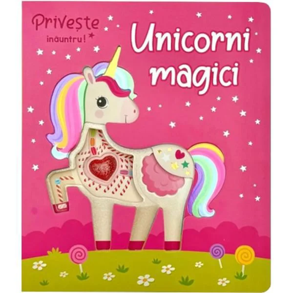Carte cu ilustratii si pagini interactive Unicorni magici - Priveste, Editura Flamingo foto