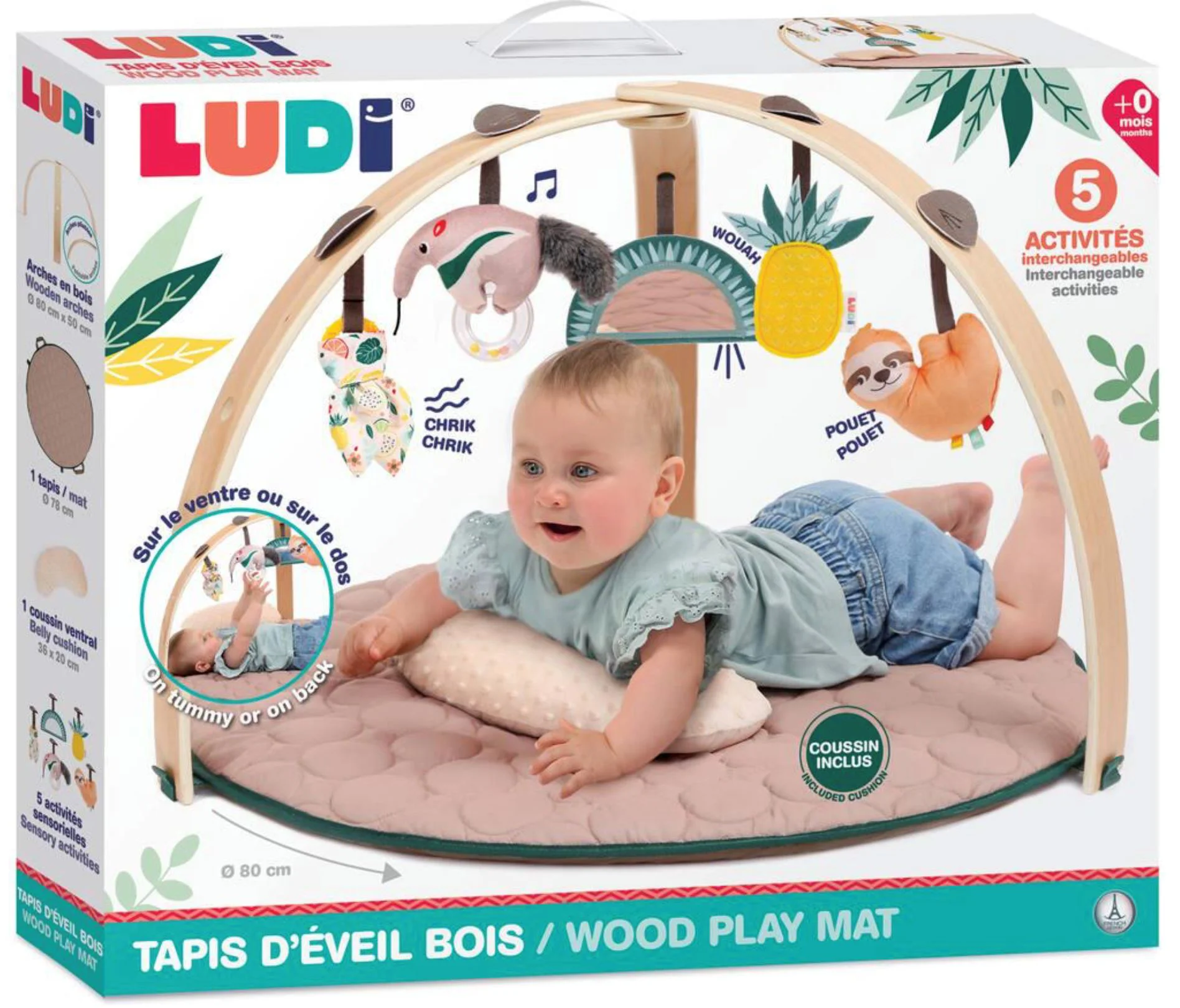image for Covoras de joaca Ludi cu arca din lemn foto