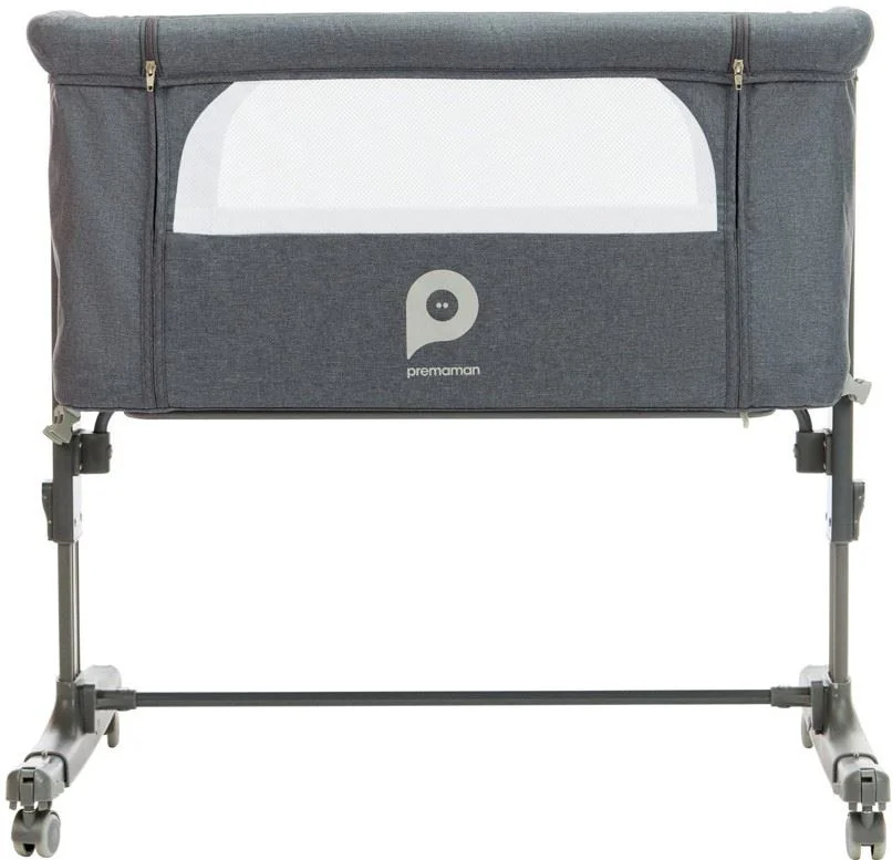image for Patut co-sleeper cu roti Premaman Bisoo Grey foto