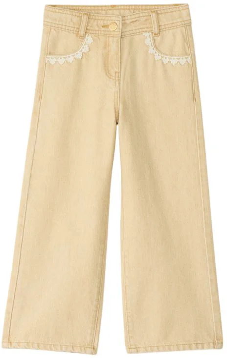image for Orchestra Blugi largi cu broderie Beige foto