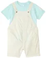 Orchestra Set 2 piese Baby Blue - tricou si salopeta scurta foto