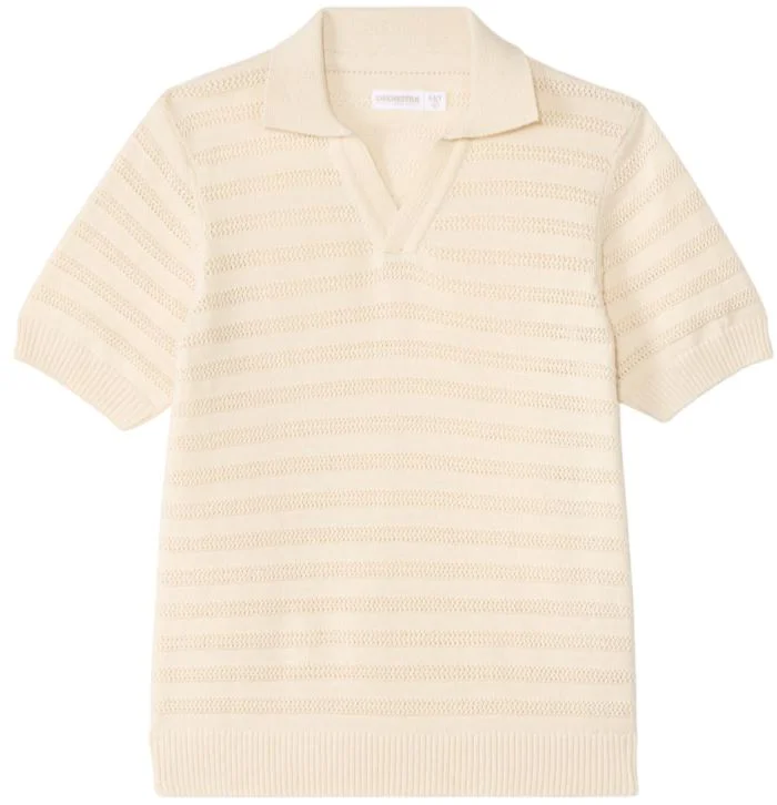 Orchestra Tricou polo din tricot Crem foto