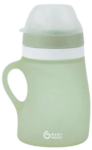 Sticla ergonomica de apa din silicon Babymoov Green foto