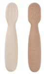 Set 2 linguri din silicon Beaba Praline/Clay foto