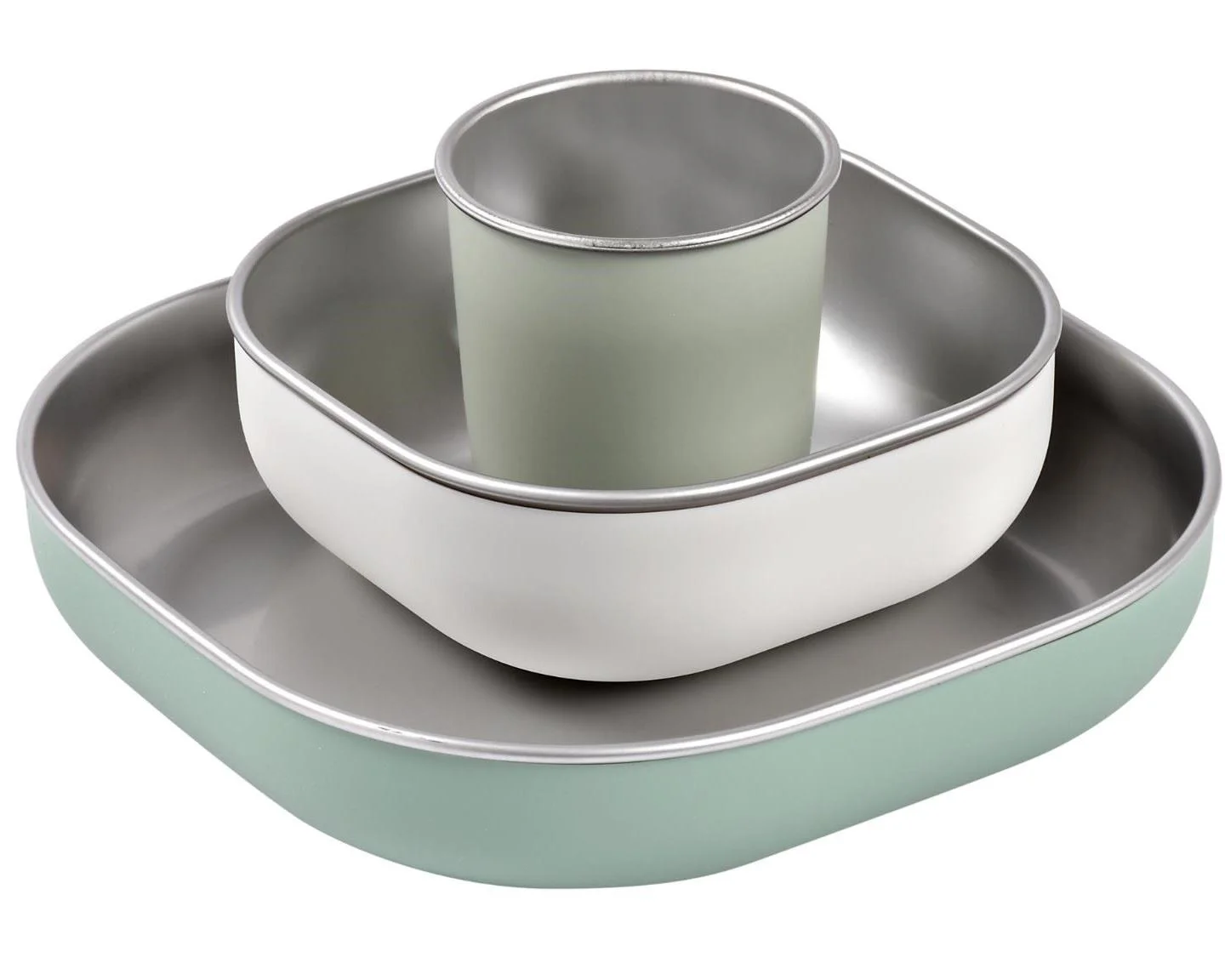 image for Набор детской посуды Beaba Sage Green, 4 предмета foto
