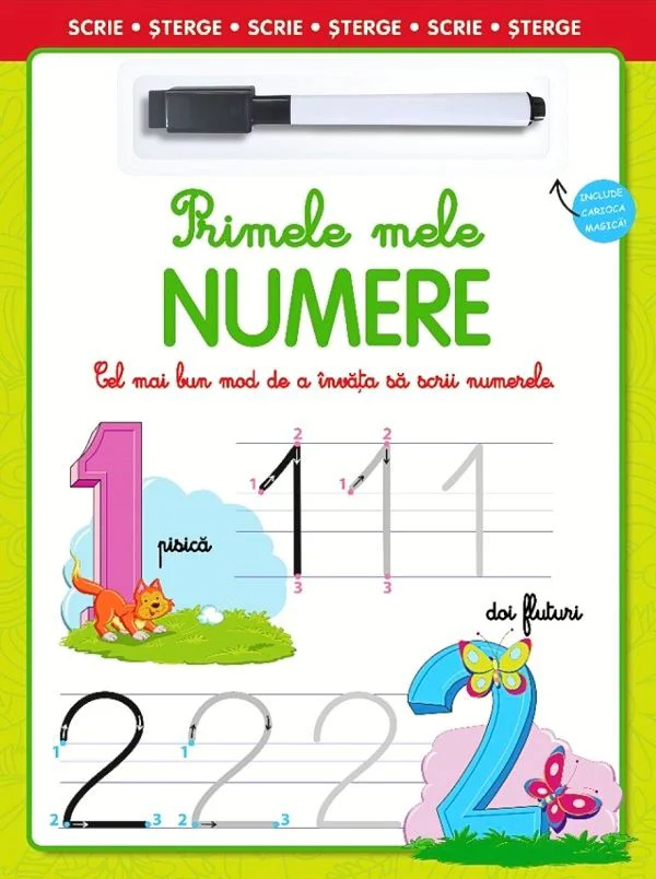 image for Primele mele numere: Scrie si sterge cu carioca magica. Editura Flamingo foto
