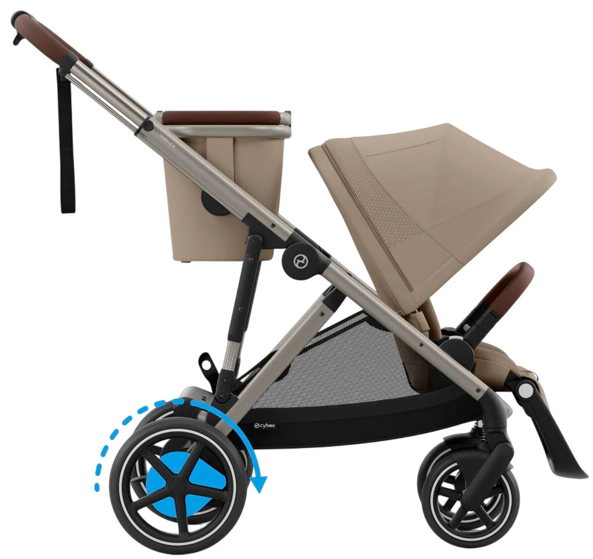 image for Carucior dublu Cybex e-Gazelle S TPE Almond Beige foto