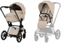 Carucior 2 in 1 Cybex Priam Matt Black Cozy Beige foto