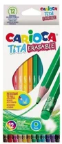 Creioane colorate Carioca Tita Erasable, 12 buc. foto