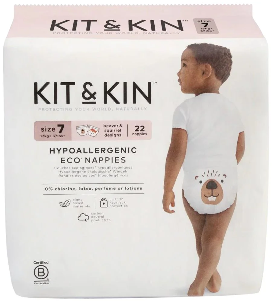 image for Scutece eco hipoalergice Kit&Kin 7 (17+ kg), 22 buc. foto