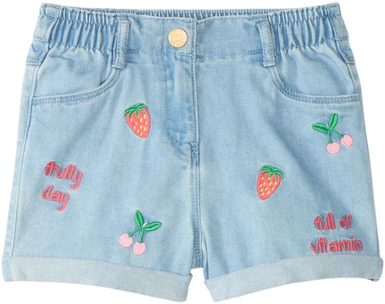 Orchestra Pantaloni scurti din denim cu imprimeu Fruits foto