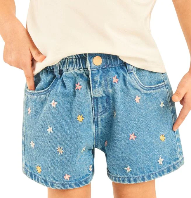 image for Orchestra Pantaloni scurti din denim cu imprimeu Flowers foto